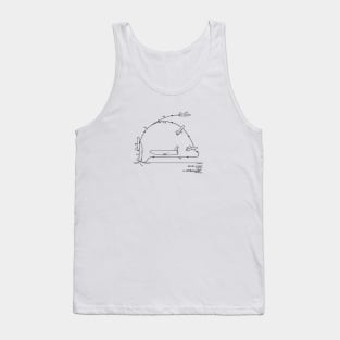 Space Shuttle Vintage Patent Hand Drawing Tank Top